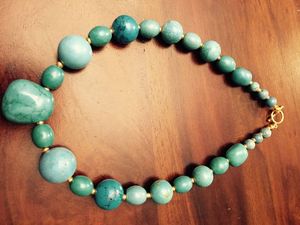 Collar de Resina con Forma de Bola Estilo Vintage 2025 para Mujer, Alta Calidad con Cadena de Cuerda, para Fiestas y Bodas, MOHSIN HANDICRAFTS MH-34 - Product Image 2