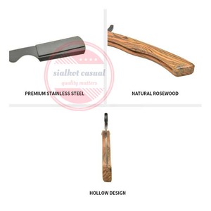 มีดโกนที่โกนหนวดช่างตัดผมพับได้สำหรับ2025มืออาชีพมีดโกนขอบตรง - Product Image 4