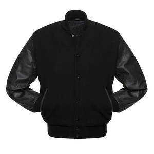 Varsity Jacket Chenille Broderie Manteau en laine noire classique Personnalisez vos conceptions Baseball Fabricant de vestes Letterman pour hommes - Product Image 2