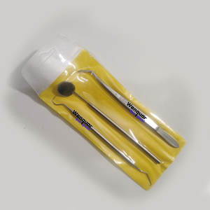 Kit d'hygiène dentaire professionnel, ensemble de suppression de la plaque et du tartre avec détartreur dentaire, cure-dent, miroir buccal et instruments à pince - Product Image 1