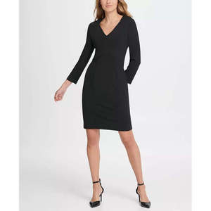 Abito tubino nero da donna DKNY, comodo, a maniche lunghe, stile impero, taglia 8 - per l'ufficio - Product Image 1