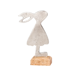 Sculpture en forme de ferry en métal fini argenté, design moderne fait à la main, décoration de table écologique, villa intérieure créative - Product Image 1