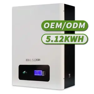 ระบบเก็บพลังงานแสงอาทิตย์แบตเตอรี่ลิเธียมไอออน48โวลต์แบตเตอรี่ Lifepo4 100Ah 5Kwh 200Ah 10Kwh บ้าน