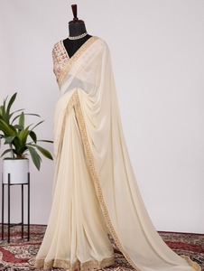 Georgette-vestido de boda de Color claro tradicional indio para mujer, novedad, 2022 - Product Image 4