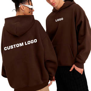 Sudadera con capucha OEM ODM unisex, jersey de lana suave, producción a granel, de algodón teñido liso bordado de gran tamaño - Product Image 1