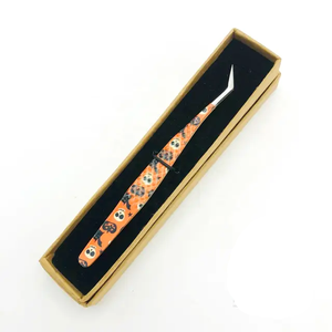 Pinzas de pestañas con punta de fibra de etiqueta privada, pinzas de extensión de pestañas con volumen de punta de fibra con logotipo personalizado - Product Image 1