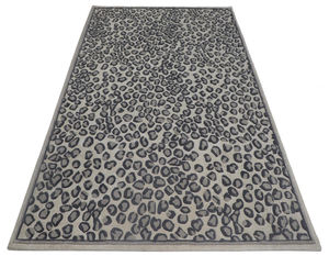Ivory Charcoal and Taupe Custom Luxury Polka Dot Anti-Slip Hand Tufted Wool <b>Rug</b> for Home Use - Product Image 1