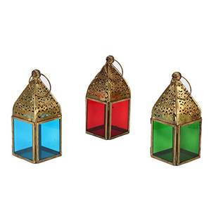 Festive Appeal India Crafted <b>Moroccan</b> Ramadan <b>Lantern</b> Metal Durable Decorative Living Spaces Welcoming Cozy Seasonal Accent - Product Image 1