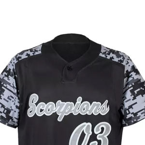 Vente en gros de maillots de baseball à sublimation personnalisés uniforme de softball de meilleure qualité avec technique de sublimation supérieure - Product Image 4