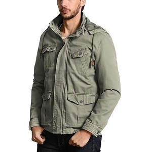 Vestes en toile 100% coton respirantes pour hommes, style streetwear, grandes tailles, imperméables et coupe-vent, fabriquées au Pakistan - Product Image 4