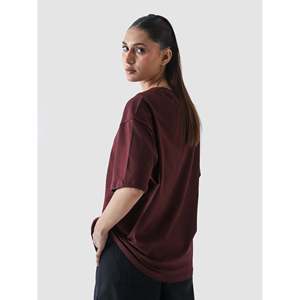 CORE T-shirt à manches régulières pour femme en jersey 100 % coton marron 220 GSM respirant - Product Image 4