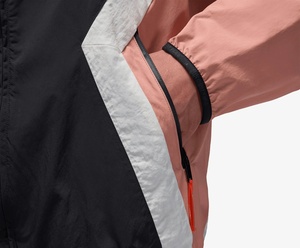 Chaqueta cortavientos impermeable con capucha de bloque de Color liso de la mejor calidad, chaqueta cortavientos de colores contrastantes para exteriores con logotipo personalizado - Product Image 6