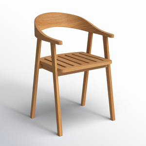 Silla de comedor de madera natural escandinava, muebles modernos de roble macizo, silla de madera minimalista para el hogar, cafetería o restaurante - Product Image 2