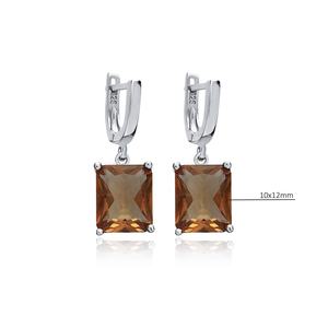 10x12มม. รูปทรงยุ่งเหยิงต่างหูหินซัลทาไนท์925สเตอร์ลิงเครื่องประดับแบบละเอียดสไตล์ตุรกี - Product Image 2