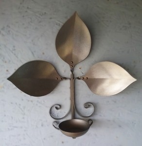 Portavelas de pared de Metal sueco hecho con hoja de metal, lámpara de pared de Metal vintage, decoración del hogar, regalo de inauguración - Product Image 3