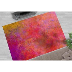 <b>Pink</b> Orange Abstract Rug: Modern Living Room Decor, Printed Rug,Nonwoven Soft Rug - Product Image 5