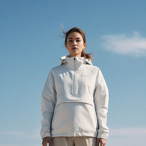 เสื้อแจ็กเก็ตกันฝนสำหรับผู้หญิง, เสื้อกันลมมีฮู้ดน้ำหนักเบามีซิปสำหรับฤดูหนาว - Product Image 2