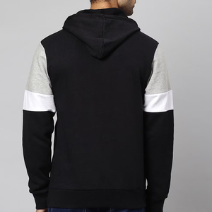 เสื้อฮู้ดแบบสวมหัวซิปบล็อกครึ่งซิปสำหรับผู้ชายดีไซน์ไม่เหมือนใครบริการ OEM ขนาดพลัสไซส์สำหรับผู้ชาย - Product Image 4