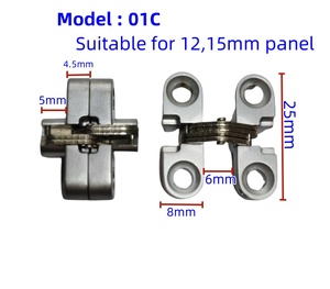 Panel de 12 15mm pequeño Mini bisagra de nevera oculta 3C equipo eléctrico automático bisagra de puerta bisagra Invisible de Banco de autoservicio - Product Image 4