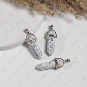 จี้หินฮาวไลท์แบบปลายคู่คุณภาพพรีเมียมสำหรับการทำสมาธิ เครื่องประดับสำหรับงานปาร์ตี้ ราคาขายส่งที่ดีที่สุด - Product Image 3