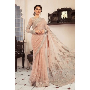 ชุดสีชมพู sarree ชุดปาร์ตี้งานแต่งงานแฟนซีสำหรับสนามหญ้า salwar kameez การออกแบบที่ร้อนแรงโดย WS การออกแบบที่สวยงามระดับนานาชาติ - Product Image 3