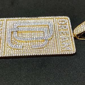 MOISSANITE Collier pendentif Hip Hop glacé en argent 925 véritable testeur de passes - Product Image 2