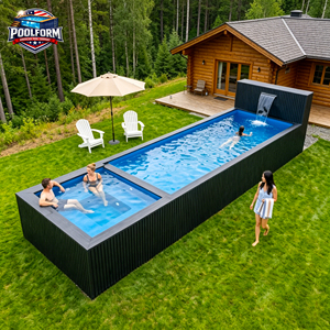 Small Backyard Compact Plunge <b>Pool</b> Above Ground Luxury Prefabricated Fiberglass Swimming <b>Pool</b> with Steps - Product Image 6