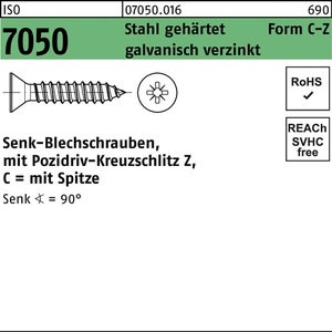 Tornillos Autorroscantes ISO 7050 Punta SEKO PZ 6.3 X 22mm Acero C-Z Paquete de 250 Piezas - Product Image 1