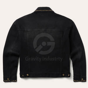 Veste en jean pour homme surdimensionnée, personnalisée, best-seller de l'hiver, 100% coton, écologique, respirante, design personnalisé sur le devant, dernier modèle, pas cher - Product Image 2