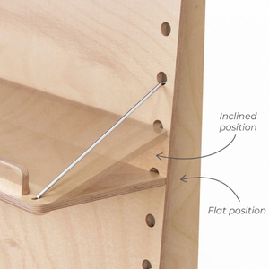 Facilmente regolato in altezza e intitolato legno cartone espositore con scaffali con Logo personalizzabile per la biblioteca e il libro - Product Image 3