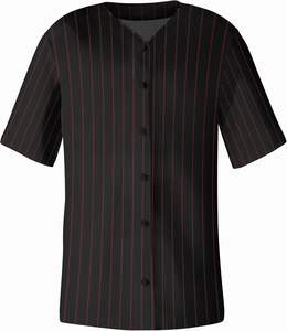 Jersey de béisbol y softball con botón completo, uniforme sublimado personalizado, aparejos, sarga, bordado, nombre del equipo, número, malla, ajuste transpirable - Product Image 2