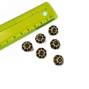 13mm Meena Ball Beads | Black & Gold Plated Enamel Beads | Handmade Decorative <b>Spacer</b> Beads for Jewelry Making & Crafts - Product Image 1