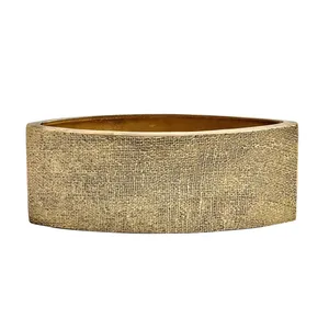 จานเซรามิกทรงกลมแบบมีฐานลายใบไม้เคลือบเงา Zahid Exports Wide Bowls Mirror Modern Ripple Etch Touch  รักษ์โลก สไตล์อเมริกัน - Product Image 2