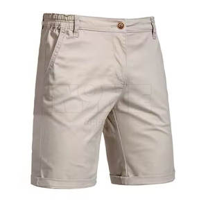 กางเกงขาสั้นชิโนผ้าฝ้าย100% ลายทึบสำหรับฝึกซ้อม - Product Image 5