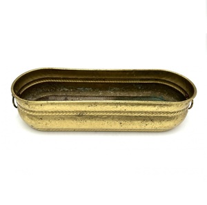 Maceta de metal de cobre de alta calidad Hampton Rectangular de cobre maceta de metal hecha a mano decorativa al aire libre interior - Product Image 2