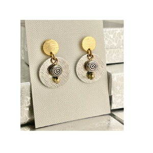 2000 más antigua hermosa venta al por mayor hermosa joyería de latón de disfraz hermosa extranjera hecha de hoja rectángulo diseño de pendientes de latón hechos a mano - Product Image 4