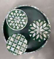 Boîte Cadeau Carrée Classique en Bois Laqué de Luxe pour l'Aïd Ramadan avec Couvercle en Nacre, Faite à la Main, pour Chocolats et Dattes, Boîte de Rangement Alimentaire
