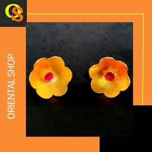 Quality Assure Boucles d'oreilles serties de boucles d'oreilles plaquées or 22CT de conception traditionnelle Bijoux pour les femmes portées par les exportateurs - Product Image 4