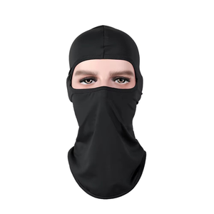 Solid Black & Pink Fleece Ski Mask Full Face Tactical Hunting Balaclava Hat with <b>Sunscreen</b> for Summer Sports Use Helmet - Product Image 5