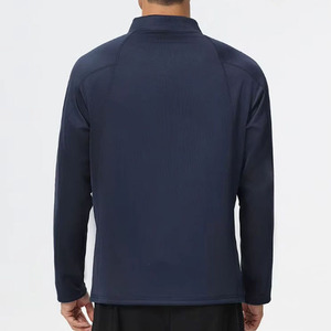 Premium Custom Logo Gym 1/4 Quarter Zip Stand-up Collar Neck Pullover Camisetas Ropa deportiva Manga larga Hombres Jogging Golf Camisas - Product Image 4