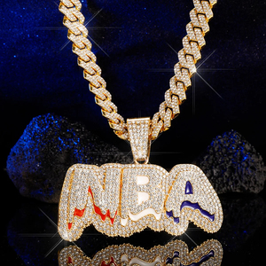 Colgante de cadena de Hip Hop de diamante cultivado Leb de Plata de Ley 925 collares gloriosos para experiencia de regalo cautivador Glamour - Product Image 3