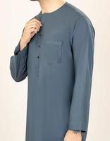 Meilleures ventes : Thobe islamique pour homme, style décontracté, respirant, grande taille, manches longues, pour l'automne, style arabe Jubba, avec fermeture éclair, en polyester, coupe ample, col en V