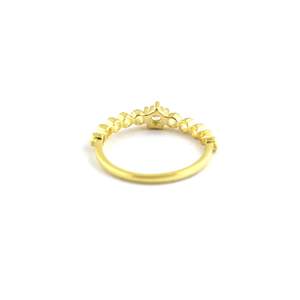 Bague de fiançailles délicate en or jaune massif 18 ct avec diamant véritable pour elle - Product Image 2