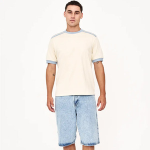 2025 camiseta para hombre marca de impresión personalizada transpirable 100% algodón Hombre Camisetas para gráficas de alta calidad para hombre ajuste de contraste - Product Image 3
