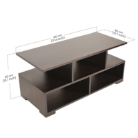 Table console rectangulaire Victor en bois d'ingénierie à prix abordable pour café/thé (Wengé)