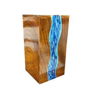 Handmade Rosewood Cremation Urn Epoxy Resin <b>Memorial</b> <b>Keepsake</b> Pet And Human Cremation urns - Product Image 1
