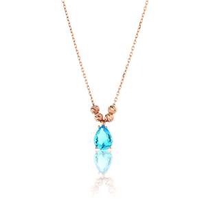 Azuris 925 argent Sterling Fine pendentif collier à la mode lien chaîne diamant Zircon plaqué or pour les fêtes de mariage fiançailles - Product Image 6