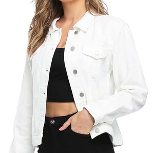 แจ็กเก็ตยีนส์ของผู้หญิงสำหรับฤดูหนาวแจ็กเก็ตยีนส์แบบบางระบายอากาศได้สำหรับฤดูใบไม้ผลิออกแบบได้ตามต้องการ - Product Image 2