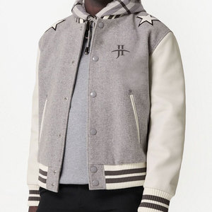 Vestes pour hommes en toile personnalisée de haute qualité Nouveaux vêtements décontractés polyvalents élégants avec col montant Vente en gros - Product Image 3