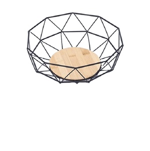 Comptoir décoratif en métal or Rose rangement de cuisine porte-fruits et légumes support organisateur Table à manger panier bol - Product Image 2